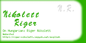 nikolett riger business card